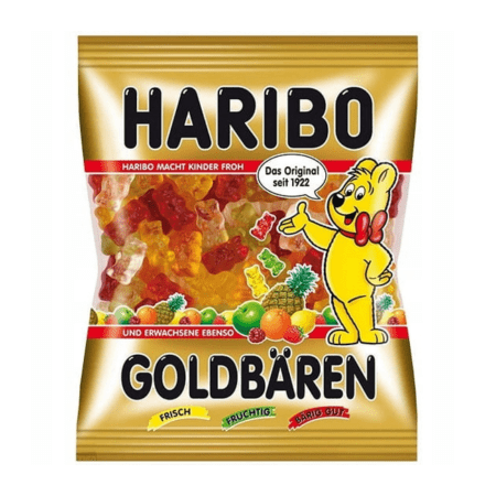 Haribo Goldbären 340g – Owocowe Żelki Misie Żelki Haribo Goldbären 340g w kształcie misiów owocowe smaki