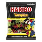 Żelki Haribo Vampire 175g w kształcie nietoperzy owocowo-lukrecjowe